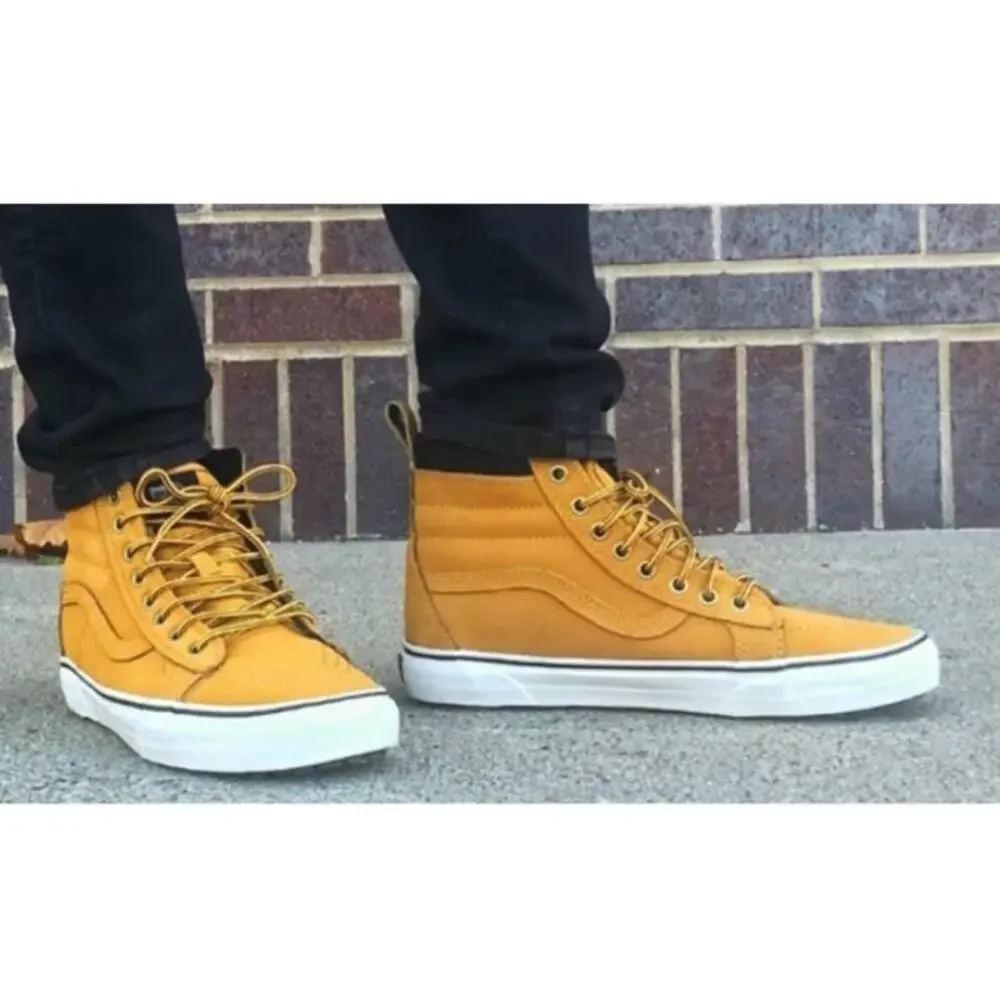 Vans Sk8-Hi MTE Sneaker Boots Honey Yellow Weather Resistant Leather 7.5 Men
